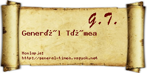 Generál Tímea névjegykártya