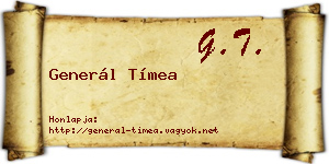 Generál Tímea névjegykártya